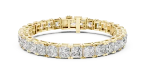 Infinite Princess Cut Geometric Tennis Bracelet - Image 2