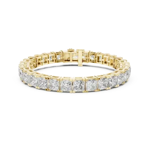 Architectural Princess Cut Geometric Frame Tennis Bracelet - Image 2