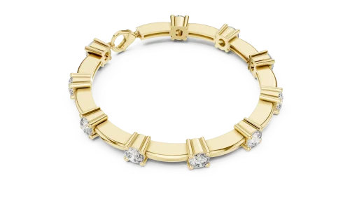 Luminary Round Brilliant Silhouette Statement Tennis Bracelet