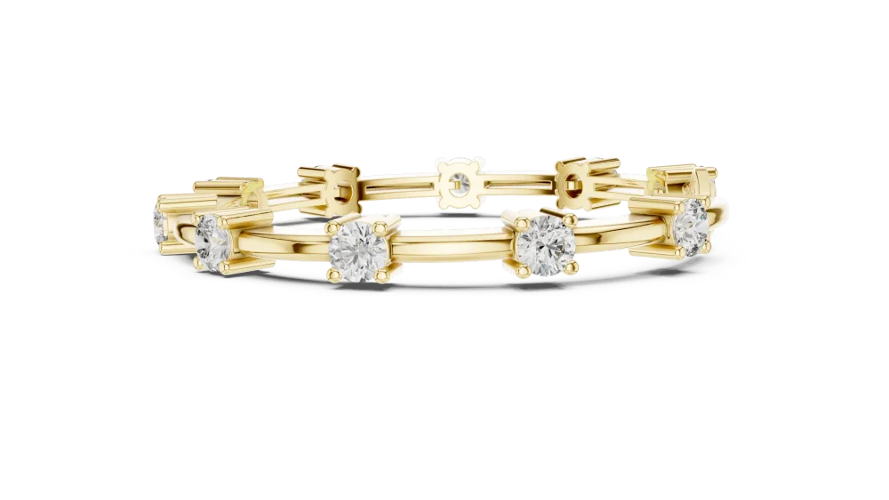 Luminary Round Brilliant Silhouette Statement Tennis Bracelet - Image 3