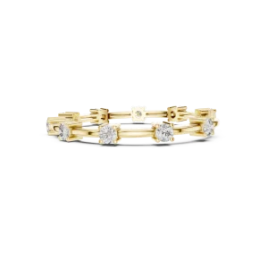 Luminary Round Brilliant Architect Column Tennis Bracelet - Image 3