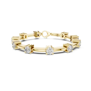Luminary Round Brilliant Architect Column Tennis Bracelet - Image 2