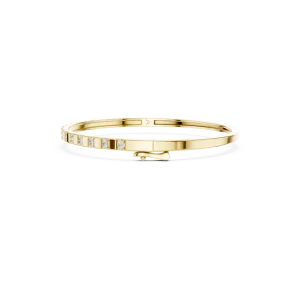 Symmetry Round Brilliant Architectural Pavé-Set Bangle - Image 3