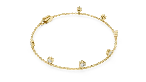 Luminary Round Brilliant Floating Chain Bracelet