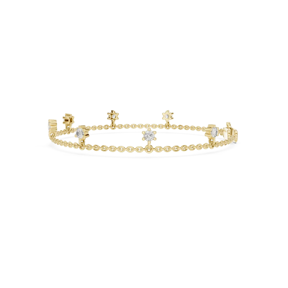 Luminary Round Brilliant Floating Station Chain Bracelet - Image 3