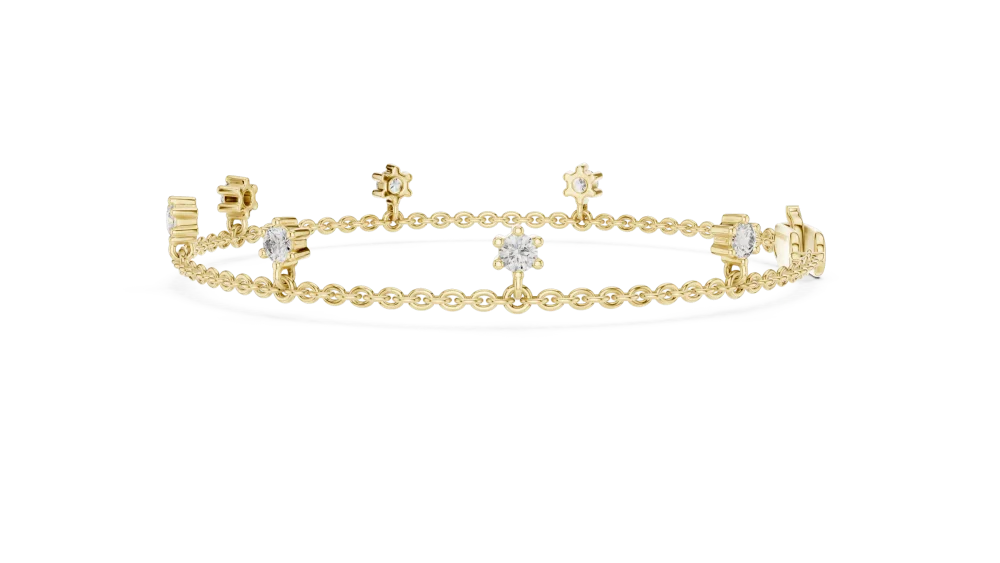 Luminary Round Brilliant Floating Chain Bracelet - Image 3