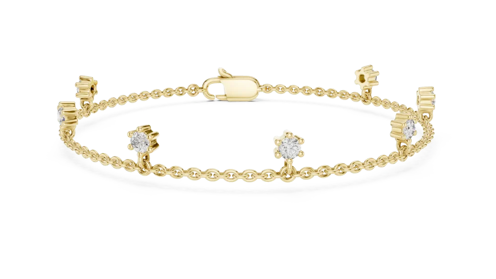 Luminary Round Brilliant Floating Chain Bracelet - Image 2