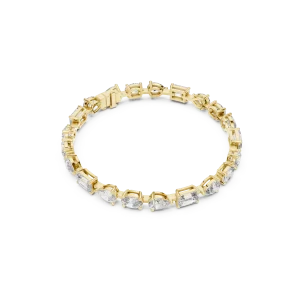 Symmetry Emerald, Oval and Pear Mixed Cut Tennis Bracelet