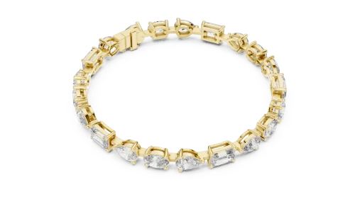Luminary Mixed-Cut Architectural Statement Tennis Bracelet
