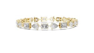 Luminary Mixed-Cut Architectural Statement Tennis Bracelet - Image 3