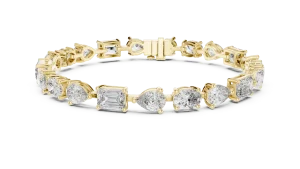 Luminary Mixed-Cut Architectural Statement Tennis Bracelet - Image 2