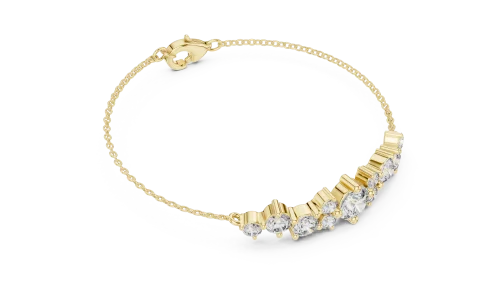 Luminary Round Brilliant Statement Chain Bracelet