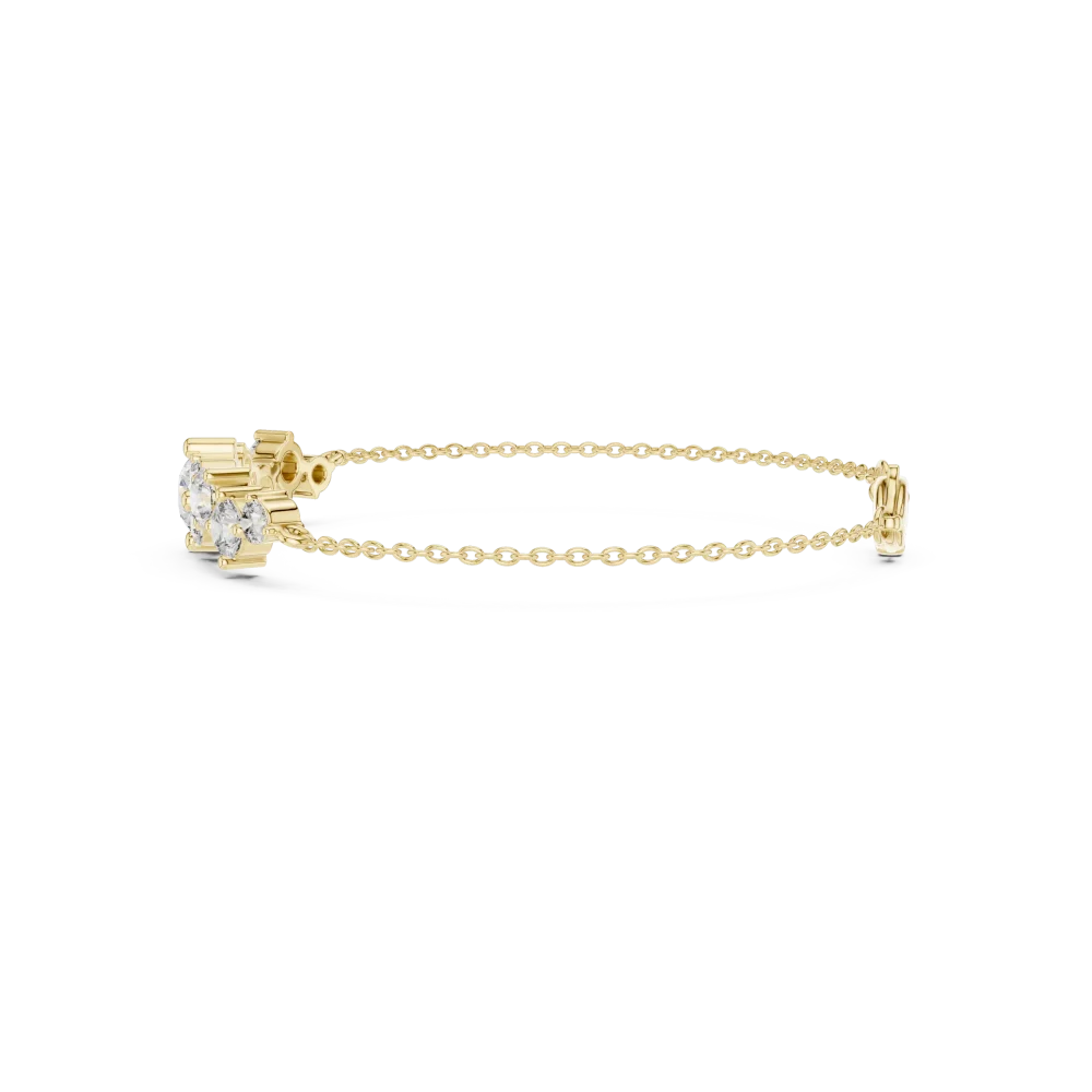 Luminary Round Brilliant Cluster Statement Bracelet - Image 3