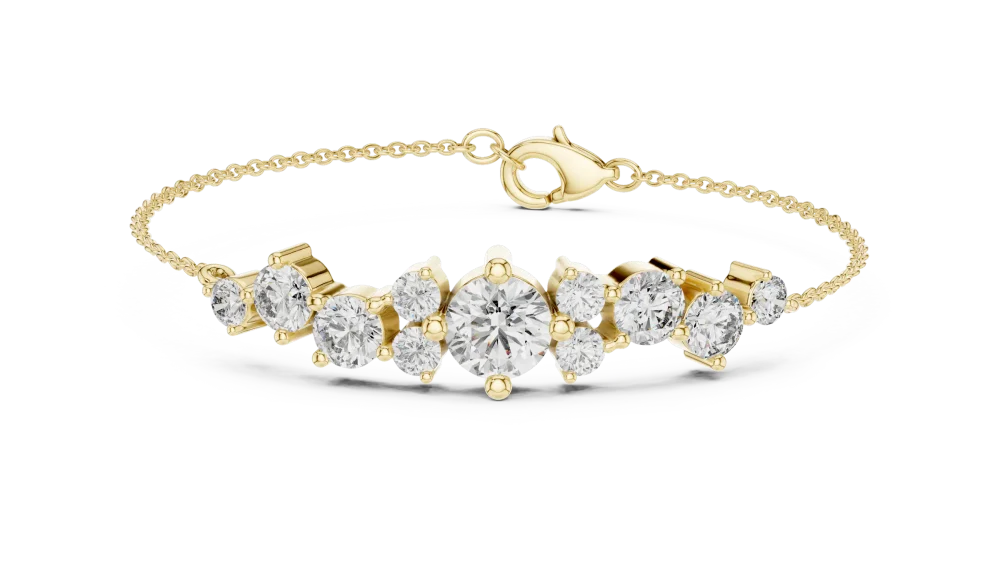 Luminary Round Brilliant Statement Chain Bracelet - Image 2
