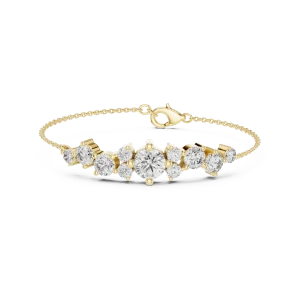 Luminary Round Brilliant Cluster Statement Bracelet - Image 2