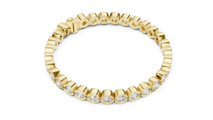 Ethereal Round Brilliant Bezel-Set Statement Tennis Bracelet