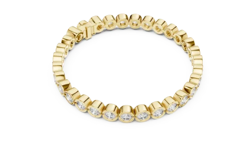 Ethereal Round Brilliant Bezel-Set Statement Tennis Bracelet