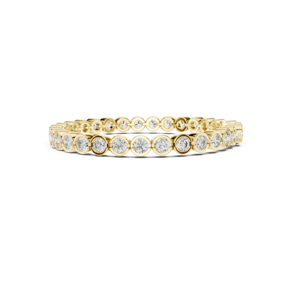 Infinite Silhouette Round Bezel-Set Tennis Bracelet - Image 3