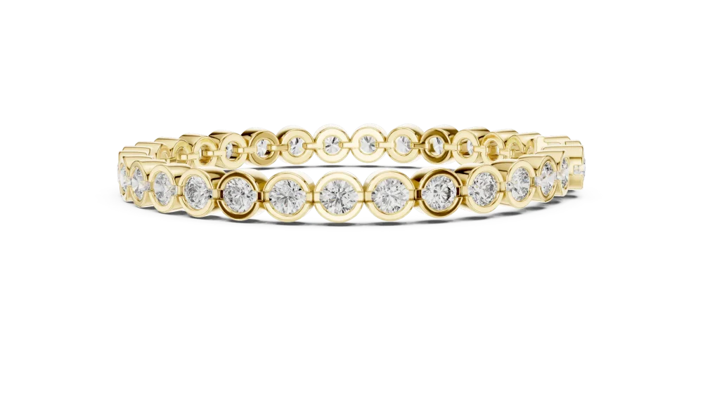 Ethereal Round Brilliant Bezel-Set Statement Tennis Bracelet - Image 3