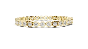 Ethereal Round Brilliant Bezel-Set Statement Tennis Bracelet - Image 3