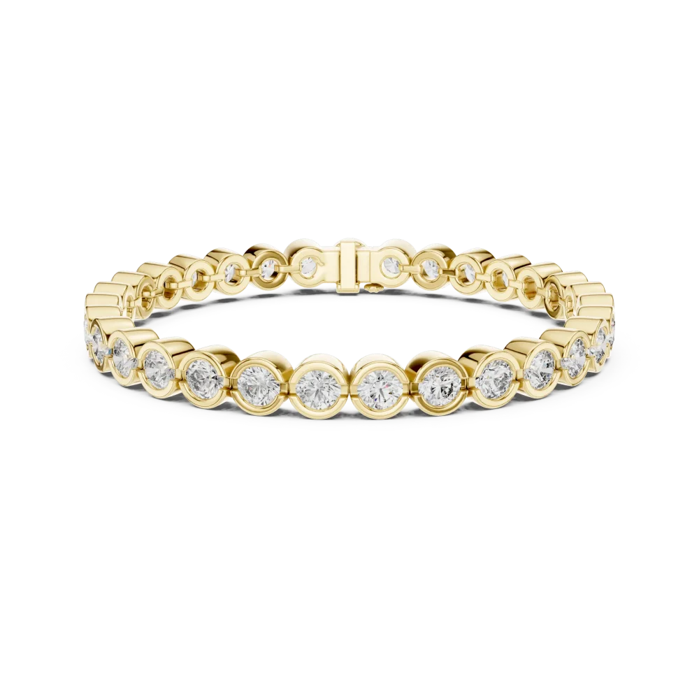 Infinite Silhouette Round Bezel-Set Tennis Bracelet - Image 2