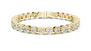 Ethereal Round Brilliant Bezel-Set Statement Tennis Bracelet - Image 2