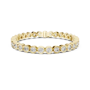 Infinite Silhouette Round Bezel-Set Tennis Bracelet - Image 2
