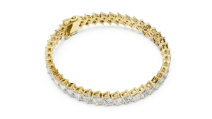 Ethereal Emerald Cut Radiant Linear Tennis Bracelet