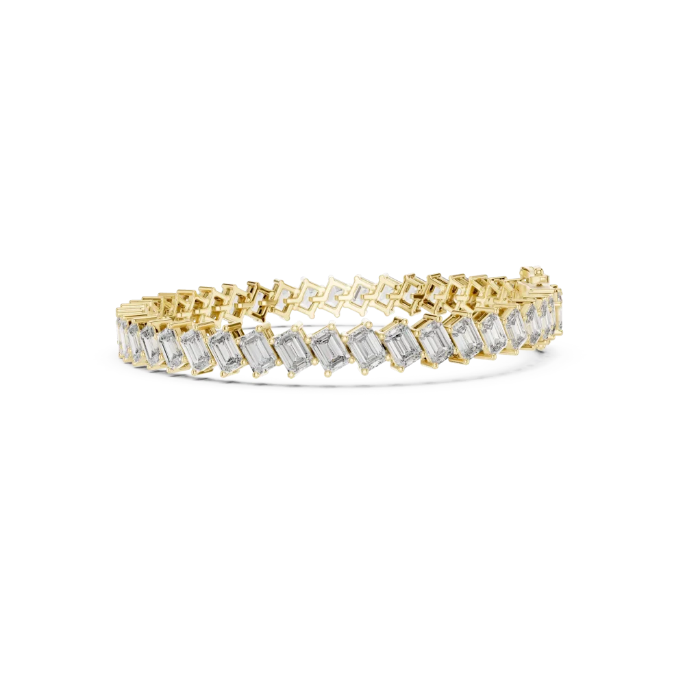 Infinite Symmetry Emerald Cut Statement Tennis Bracelet - Image 3