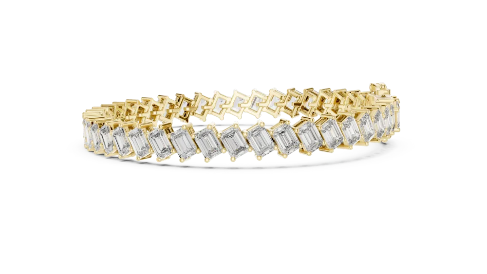 Ethereal Emerald Cut Radiant Linear Tennis Bracelet - Image 3