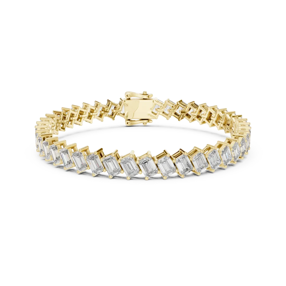 Infinite Symmetry Emerald Cut Statement Tennis Bracelet - Image 2
