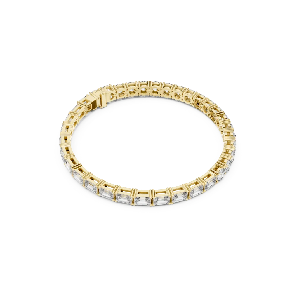 Adorn your wrist with this modern classic tennis bracelet, featuring an elegant dance of DIAMEUR lab-grown diamonds. Elevate your luxury style today.