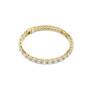 Symmetry Emerald and Round Alternating Tennis Bracelet