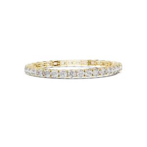 Symmetry Emerald and Round Alternating Tennis Bracelet - Image 3