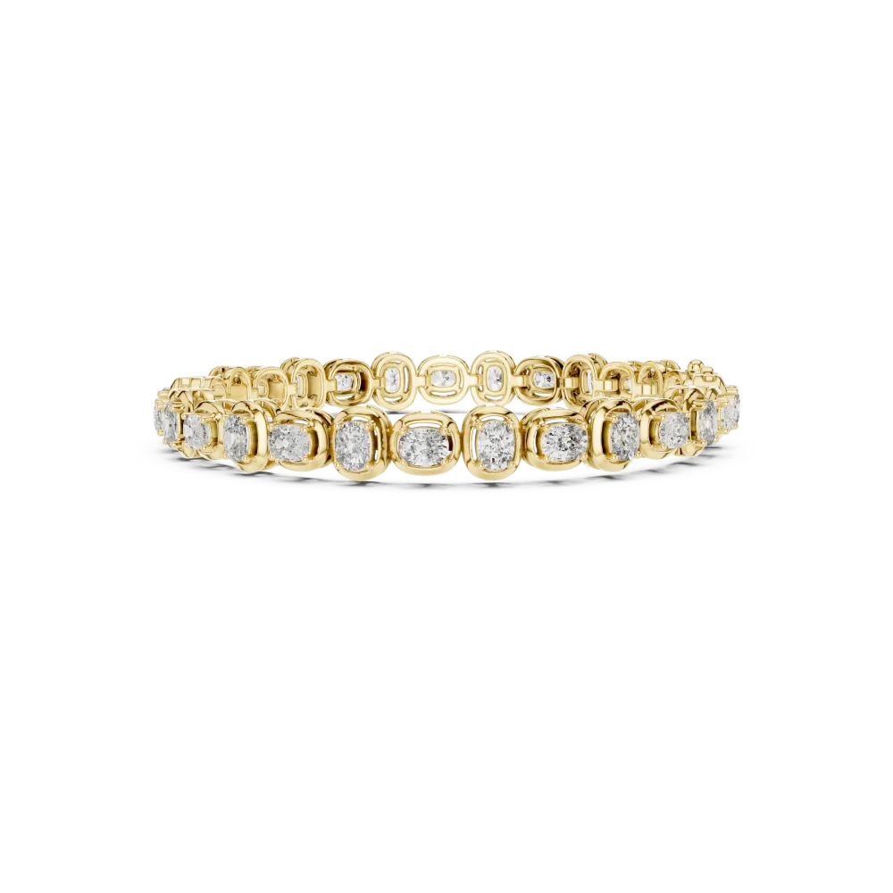 Ethereal Cushion Cut Bezel-Set Tennis Bracelet - Image 3