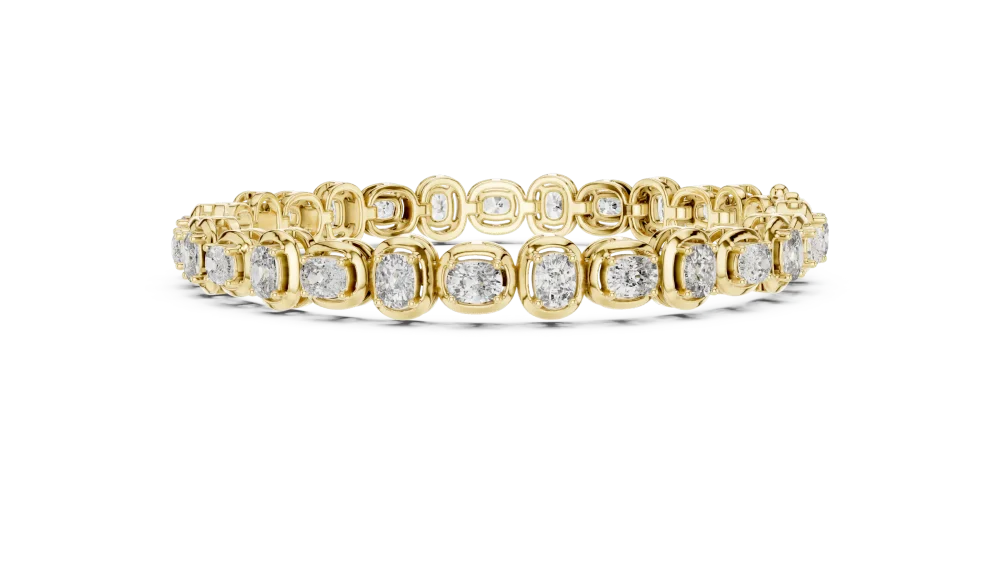 Ethereal Cushion Cut Bezel-Set Statement Tennis Bracelet - Image 3