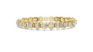 Ethereal Cushion Cut Bezel-Set Statement Tennis Bracelet - Image 3