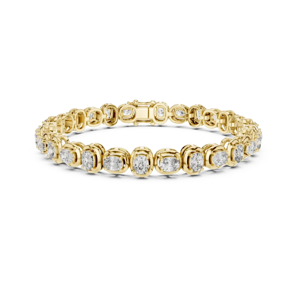 Ethereal Cushion Cut Bezel-Set Tennis Bracelet - Image 2