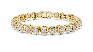 Ethereal Cushion Cut Bezel-Set Statement Tennis Bracelet - Image 2