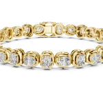Infinite Cushion Cut Bezel-Set Statement Tennis Bracelet