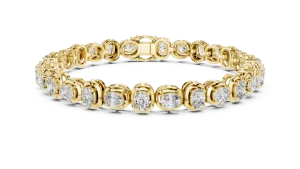 Infinite Cushion Cut Bezel-Set Statement Tennis Bracelet