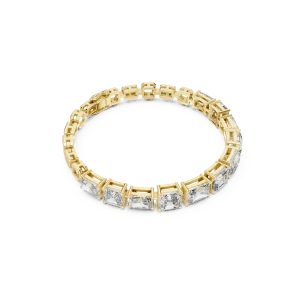 Infinite Radiant and Emerald Geometric Statement Bracelet