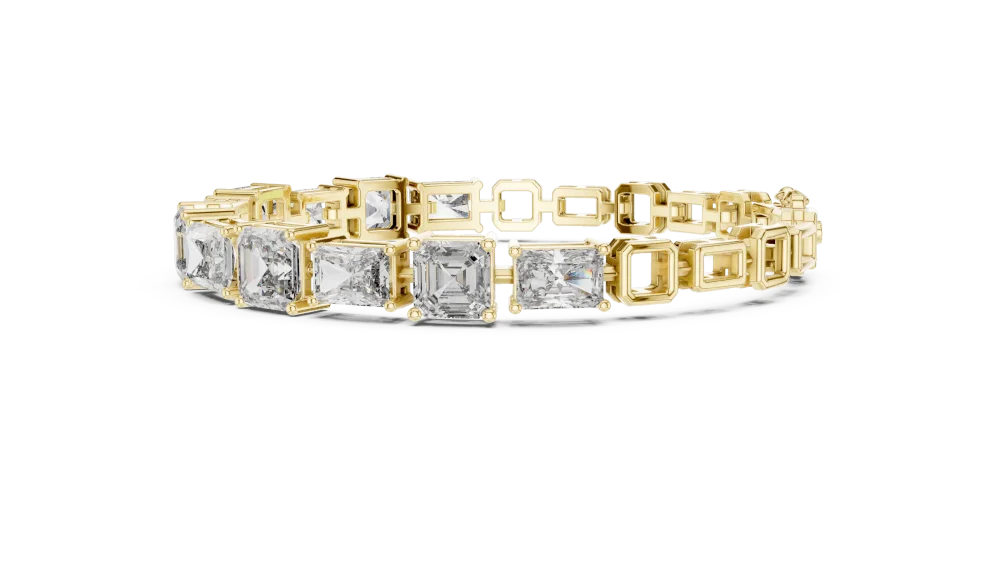 Symmetry Radiant and Emerald Cut Statement Tennis Bracelet - Image 3