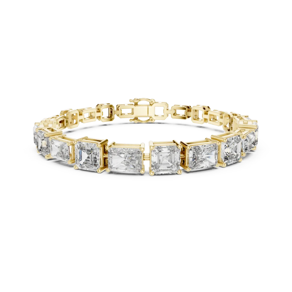 Infinite Radiant and Emerald Geometric Statement Bracelet - Image 2