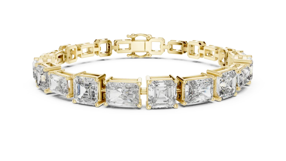 Symmetry Radiant and Emerald Cut Statement Tennis Bracelet - Image 2