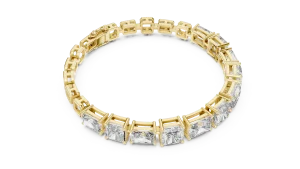 Infinite Radiant and Emerald Geometric Statement Tennis Bracelet - Image 2