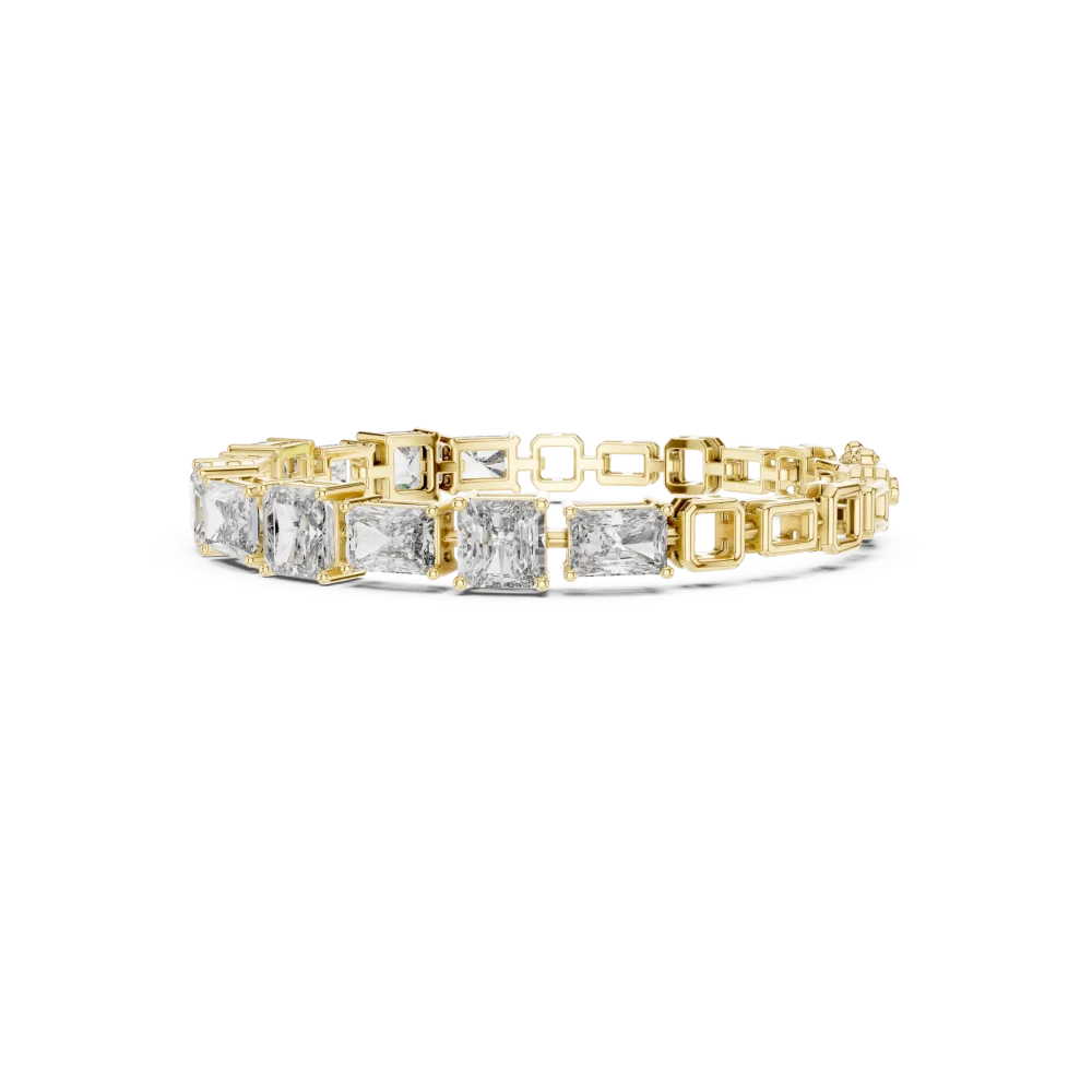 Ethereal Radiant and Emerald Cut Statement Tennis Bracelet - Image 3
