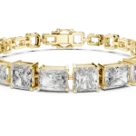 Infinite Radiant and Emerald Geometric Statement Tennis Bracelet