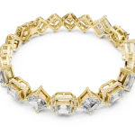 Luminary Geometric Emerald and Princess Cut Tennis Bracelet
