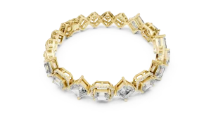 Luminary Geometric Emerald and Princess Cut Tennis Bracelet